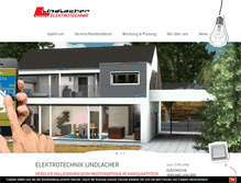 Tablet Screenshot of elektrotechnik-lindlacher.de